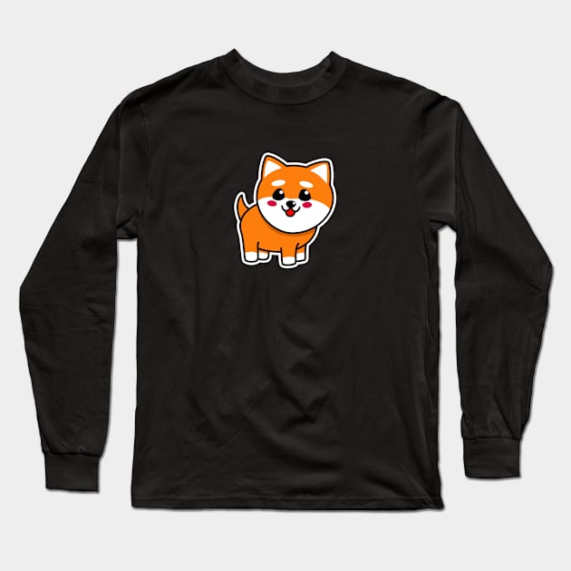 Kawaii Dog Lover Cute Long Sleeve T-Shirt by vnteees1